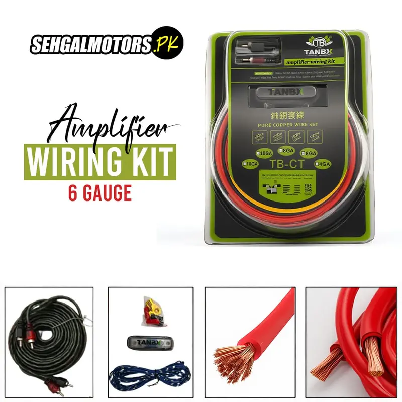 6 Gauge Amplifier Wiring Kit - Car Audio Wire Wiring Amplifier Subwoofer Speaker Installation Kit 1
