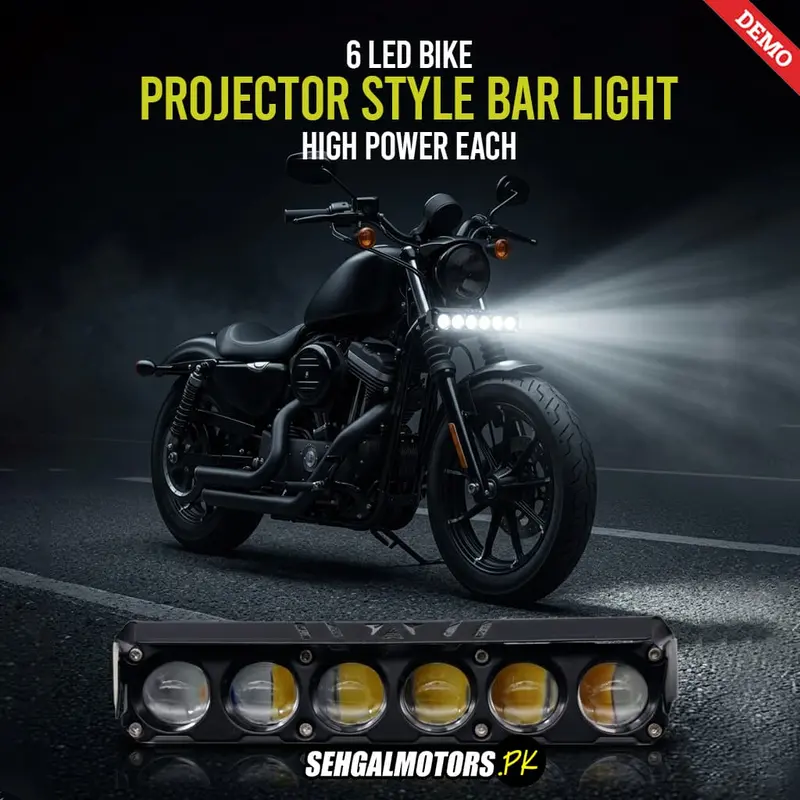 6 Led Bike Projector Style High Power Bar Light Each - For Clear Visibility 1