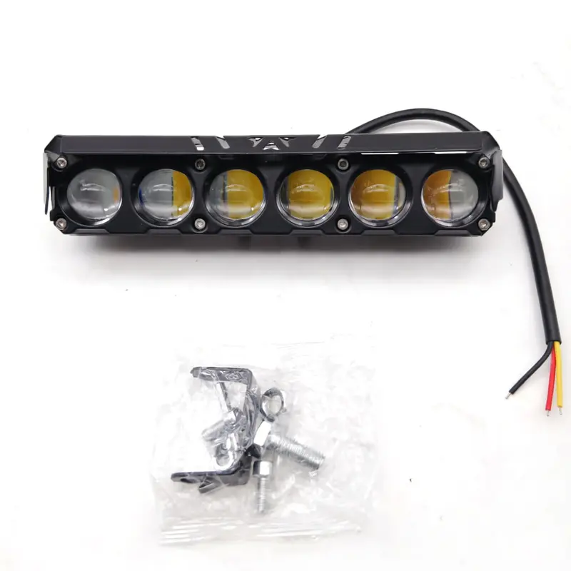 6 Led Bike Projector Style High Power Bar Light Each - For Clear Visibility 2