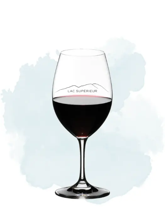 6 Verres À Vin Rouge/ Universel Gravé Lac Superieur- Riedel 1