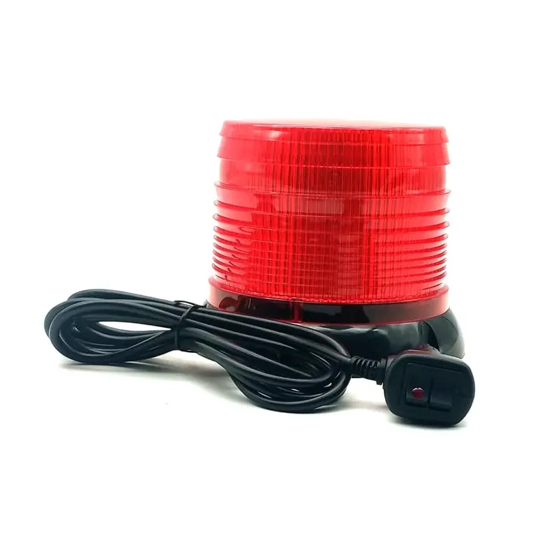 72 Led Police Car Roof Revolving Red Magnet Flasher 12V-24V 12.5X13 Cm 2