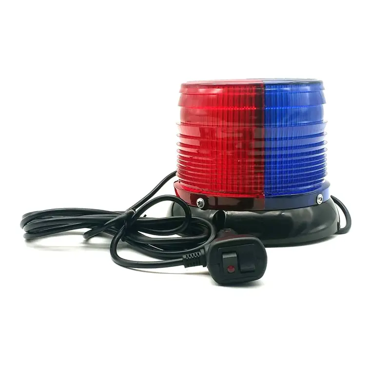 72 Led Police Roof Revolving Flasher Light Red&Blue 12V-24V 12.5X13cm - Car Roof - Magnet Flasher Led 2