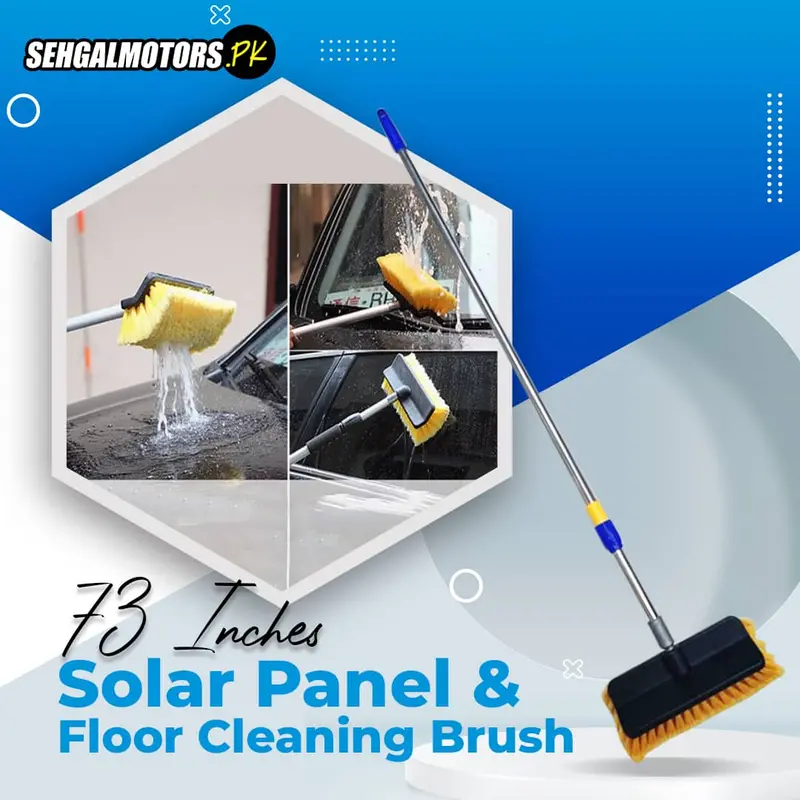 73 Inch Solar Panel & Floor Cleaning Brush 1