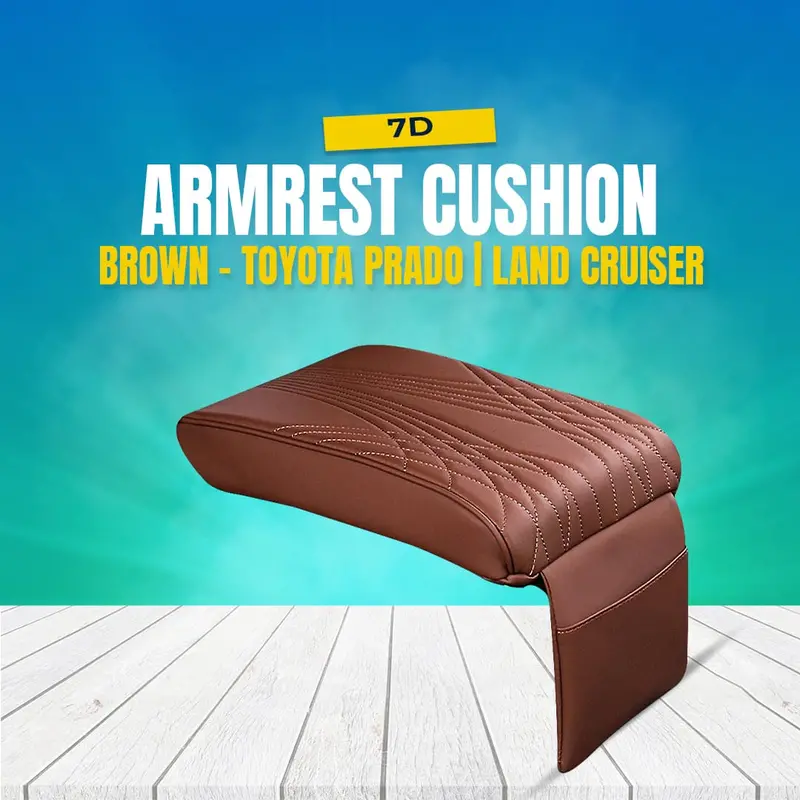 7D Armrest Cushion - Brown - Toyota Prado | Land Cruiser 1
