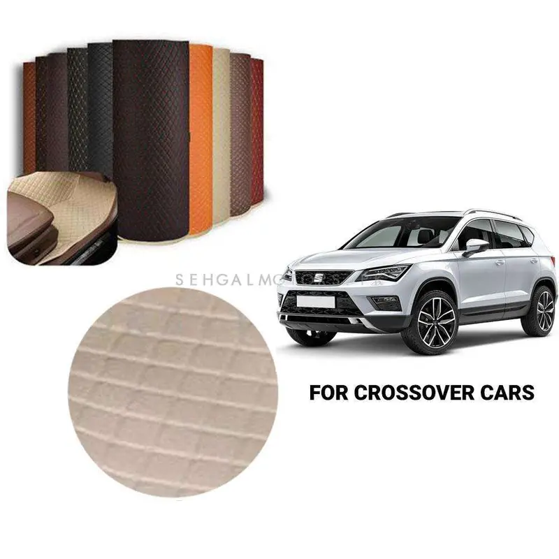 7D Beige Beige Floor Matting For Crossover Cars 10Ft 2