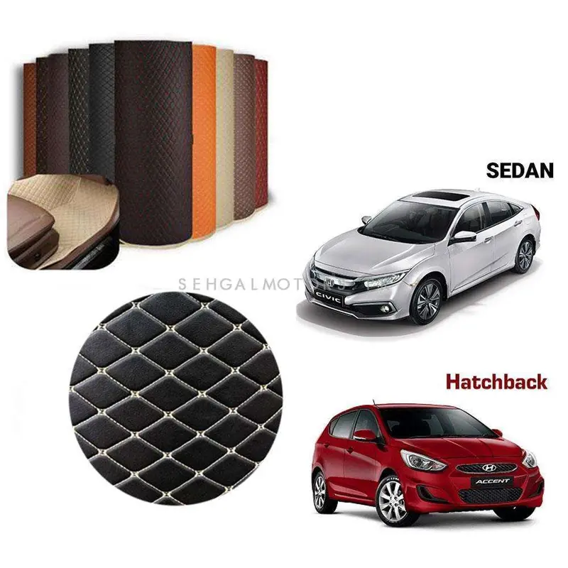 7D Black Beige Floor Matting For Sedan Hatchback Cars 7Ft 2
