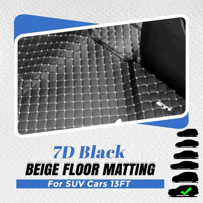 7D Black Beige Floor Matting For Suv Cars 13Ft 1
