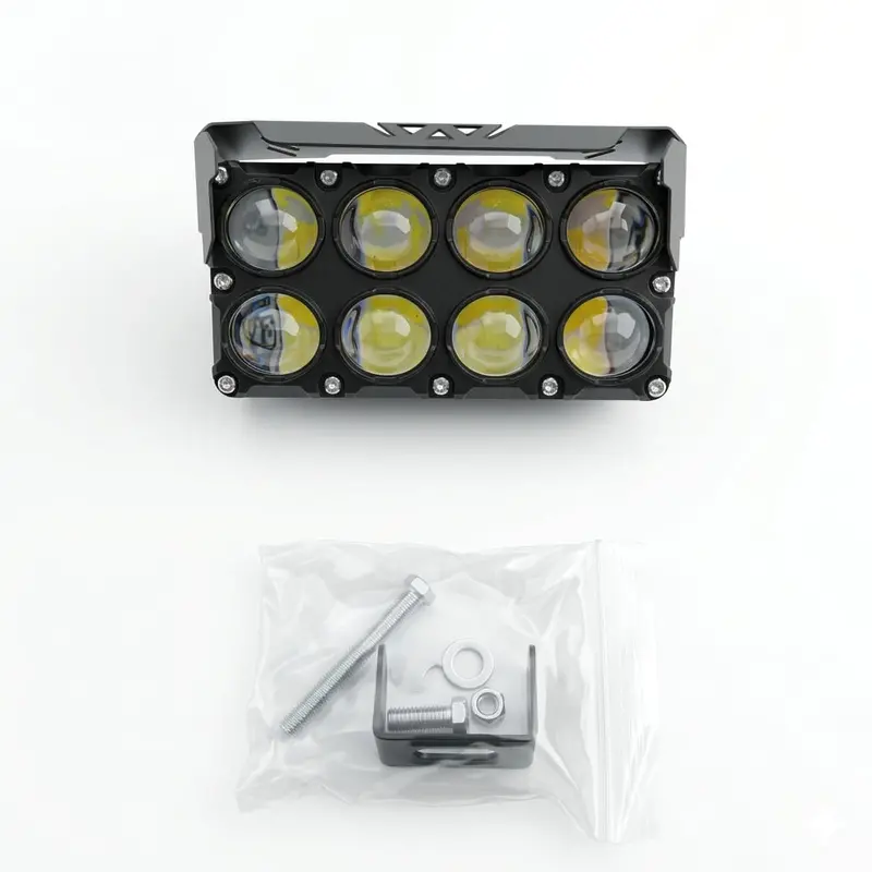 8 Led Bike Projector Style High Power Bar Light For Clear Visibility Each 2