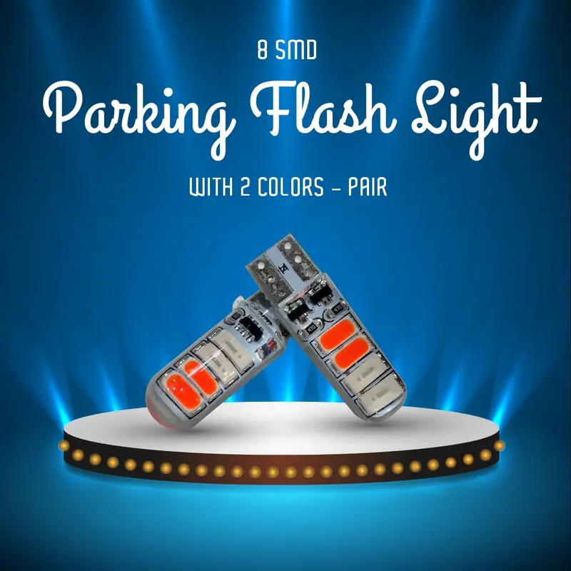 8 Smd Led Parking Flash Light With 2 Colors - Pair 1