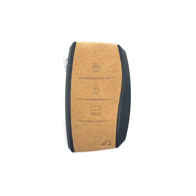 Aegis Aero Alcantara Leather Hyundai Elantra (600) 3 Button Smart Key Case - Brown 1
