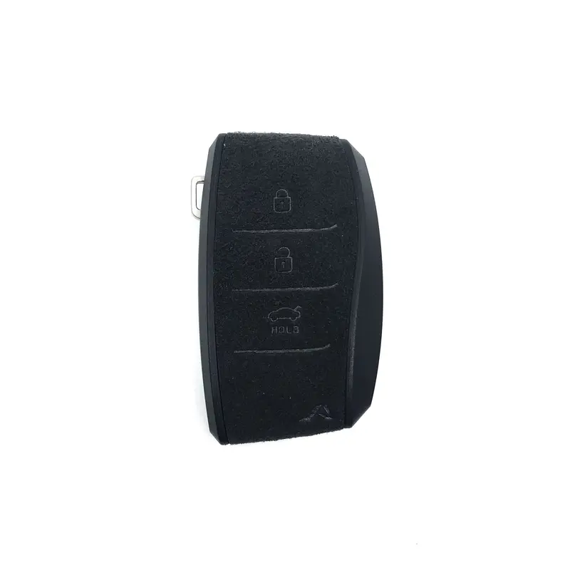 Aegis Aero Alcantara Leather Hyundai Elantra (600) 3 Button Smart Key Case - Gray/Black 1