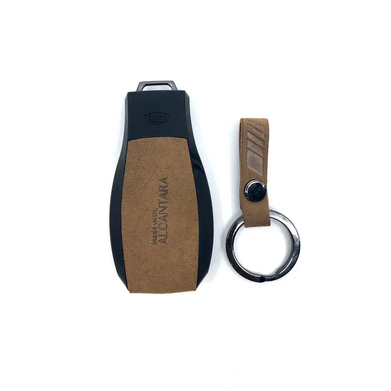 Aegis Car Key Holder - Alcantara For Mercedes Benz N1 -  Brown 1