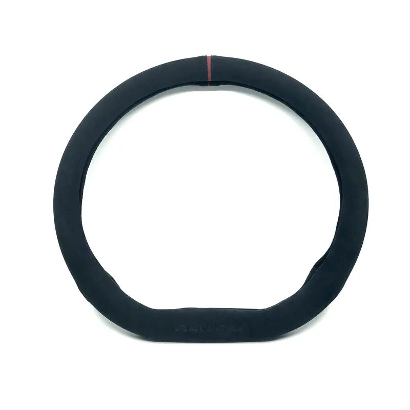 Aegis (Local Stock) Genuine Italian Alcantara Steering Wheel Protector Handle Cover(D) Anti Slip Universal Car Accessories Wine Red (D) 1