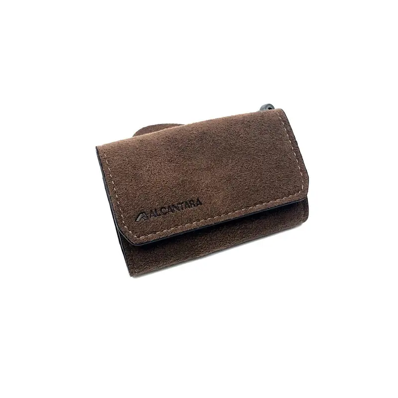 Aegis Zen Alcantara Car Key Holder For Universal - Brown 1