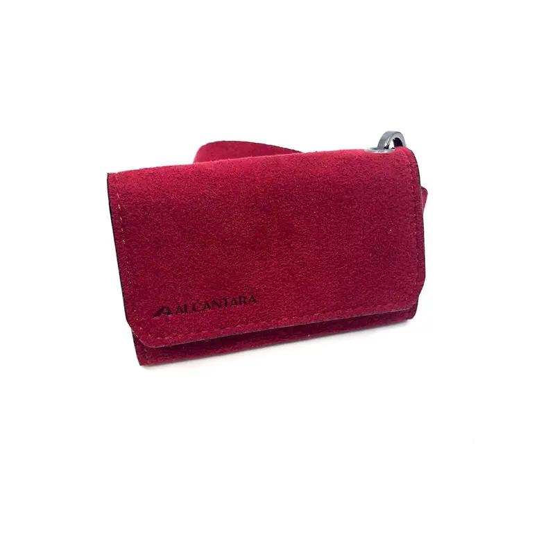Aegis Zen Alcantara Car Key Holder For Universal - Red 1