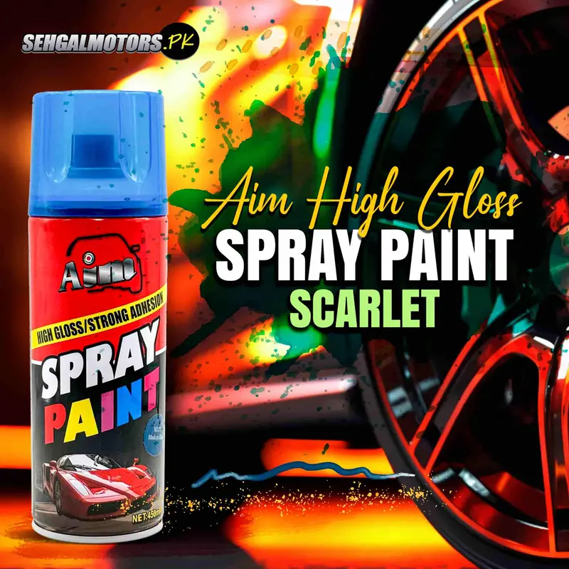 Aim High Gloss Spray Paint Scarlet 1