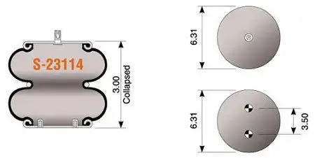 Air Spring Lift Axle Hens-23114 2