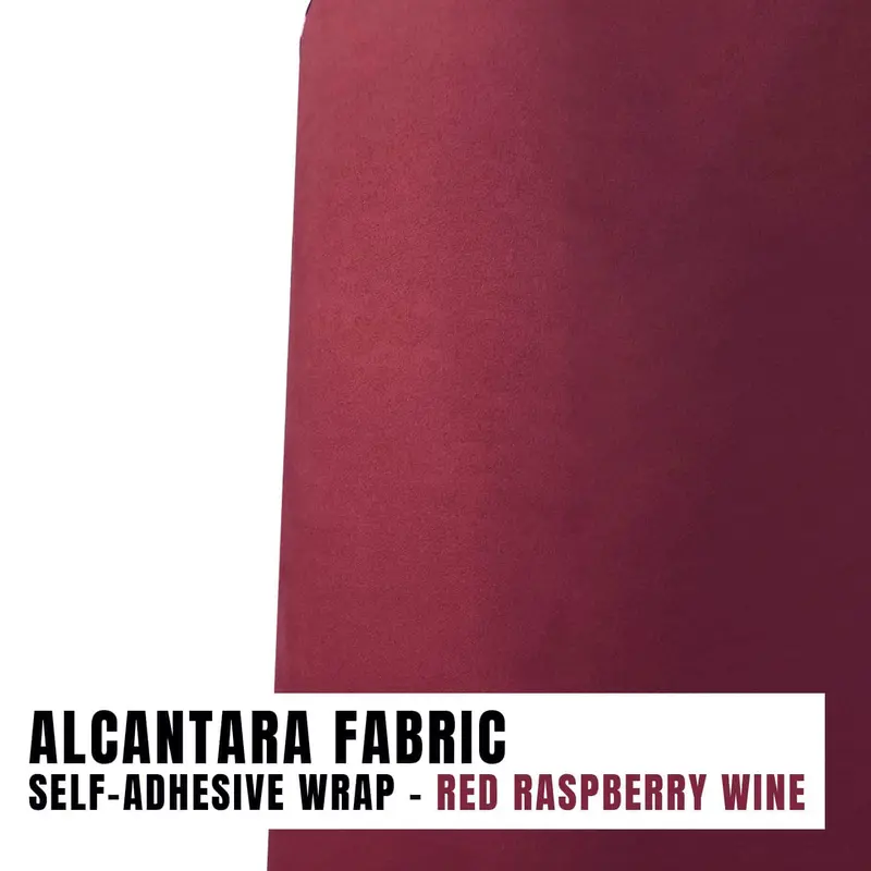 Alcantara Fabric Self-Adhesive Wrap - Red Raspberry Wine Per Rf - 12 Inch X 48 Inch 2