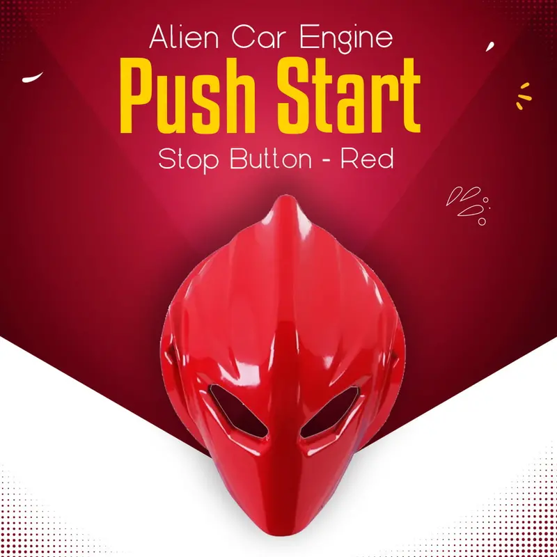 Alien Car Engine Push Start Stop Button - Red 1