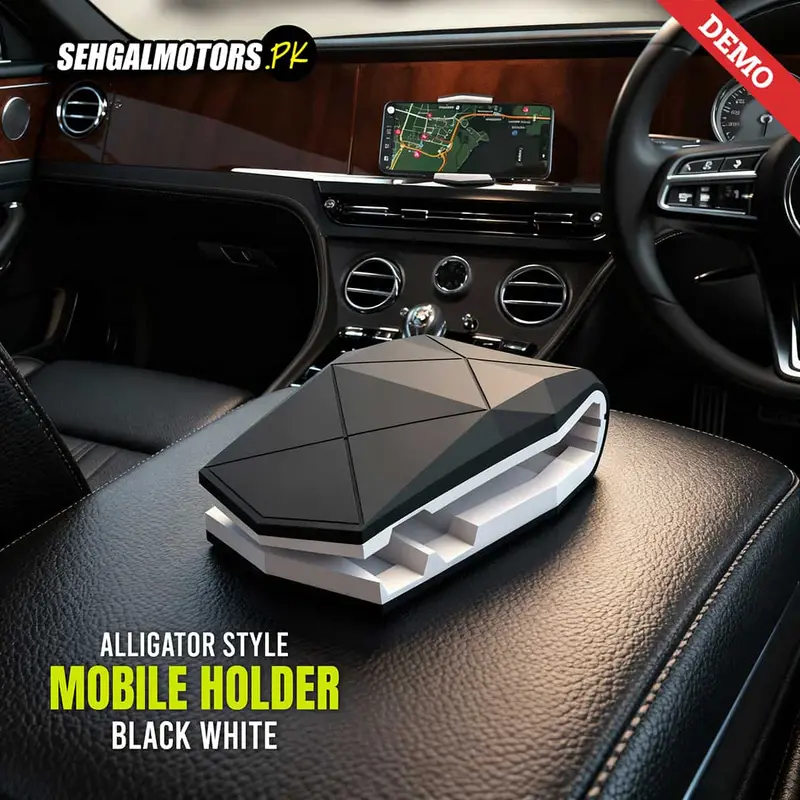 Alligator Style Mobile Holder - Black White 1