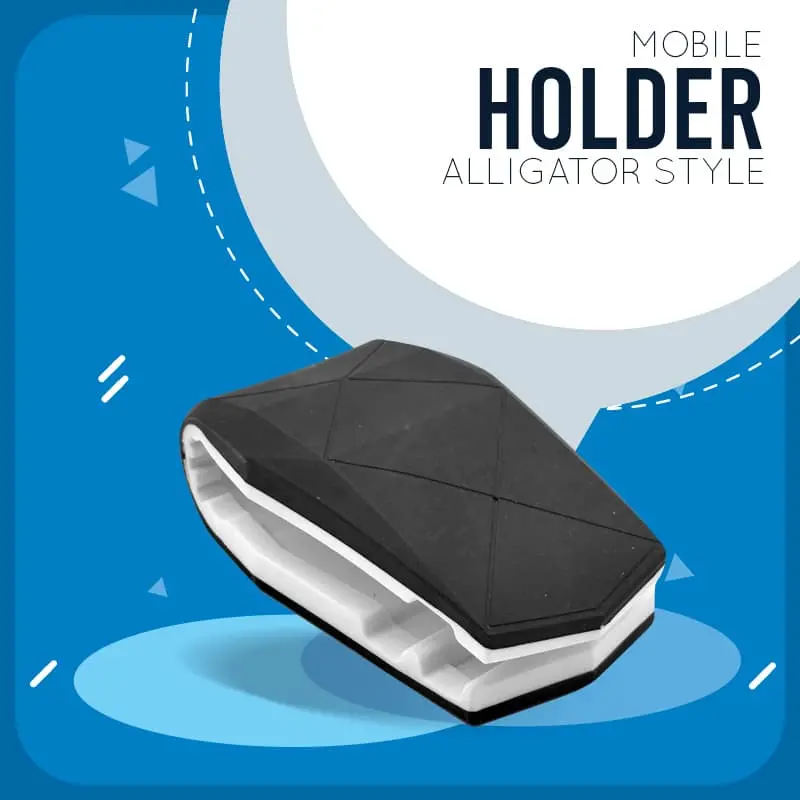 Alligator Style Mobile Holder - Black White 2