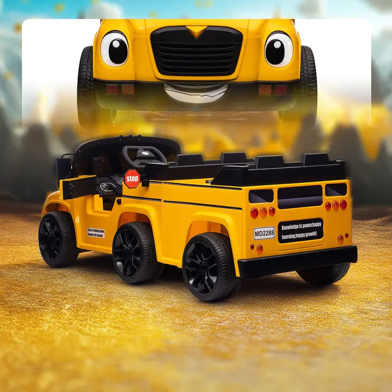 American Dream School Bus Two Seater 24V American School Bus 2