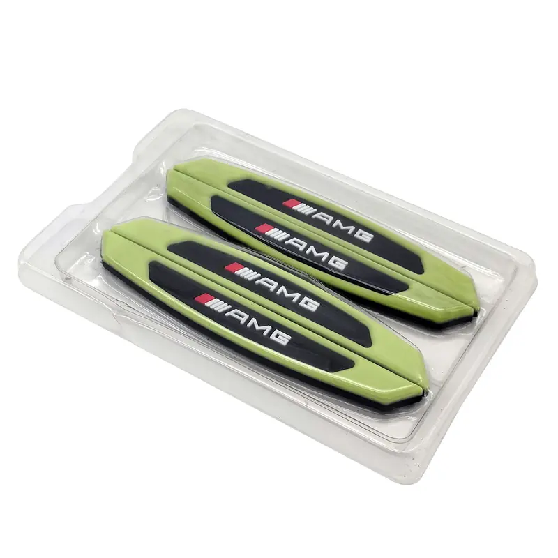 Amg Slim Door Guard 4 Pcs - Green Black - Edge Protection Anti-Scratch Buffer Strip 2