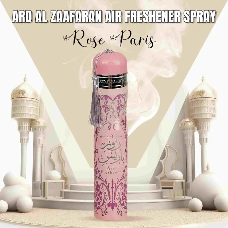 Ard Al Zaafaran Air Freshener Spray Rose Paris - Car Perfume Fragrance Freshener Smell 1