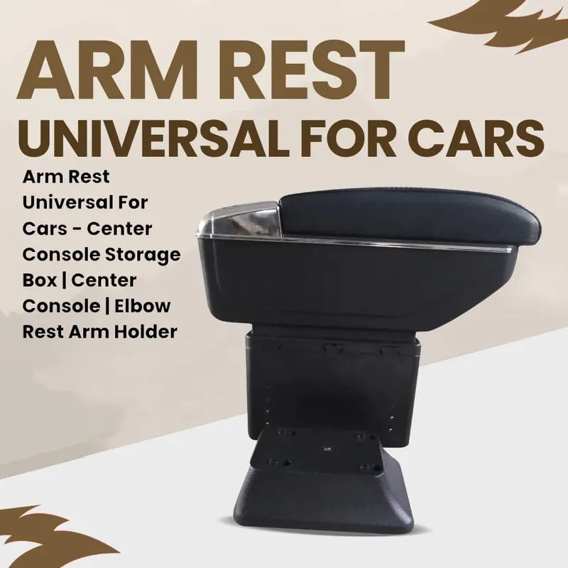 Arm Rest Universal For Cars - Center Console Storage Box | Center Console | Elbow Rest Arm Holder 1