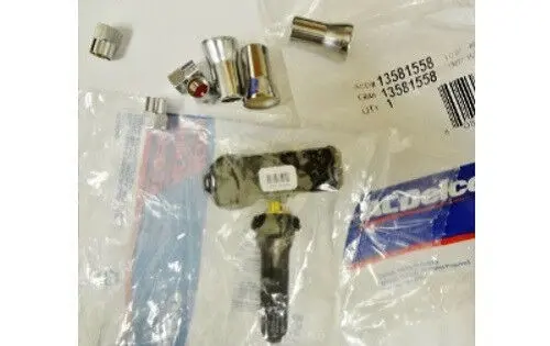Ats Set Of 4 Tpms Tire Pressure Sensors Factory Gm With Chrome Sleeves And Caps #13581558 1