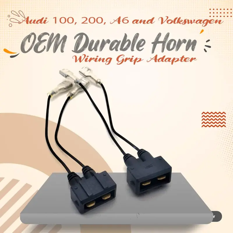 Audi 100, 200, A6 And Volkswagen Oem Durable Horn Wiring Grip Adapter - Pair 1
