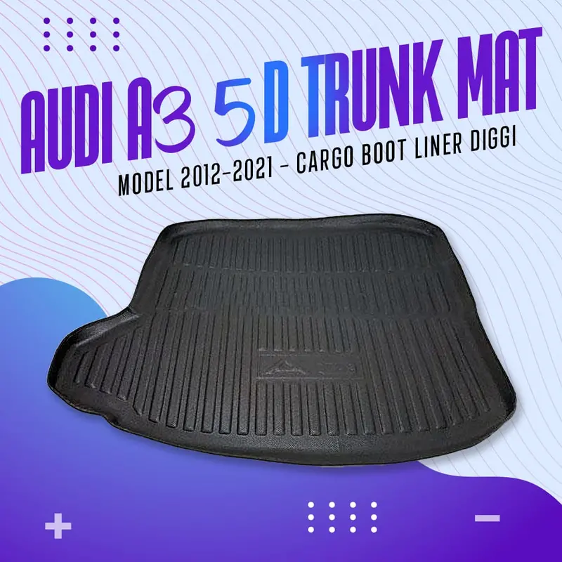 Audi A3 5D Tpe Trunk Mat 2012 - 2025 - Cargo Boot Liner Diggi Protection Tray Cover 1