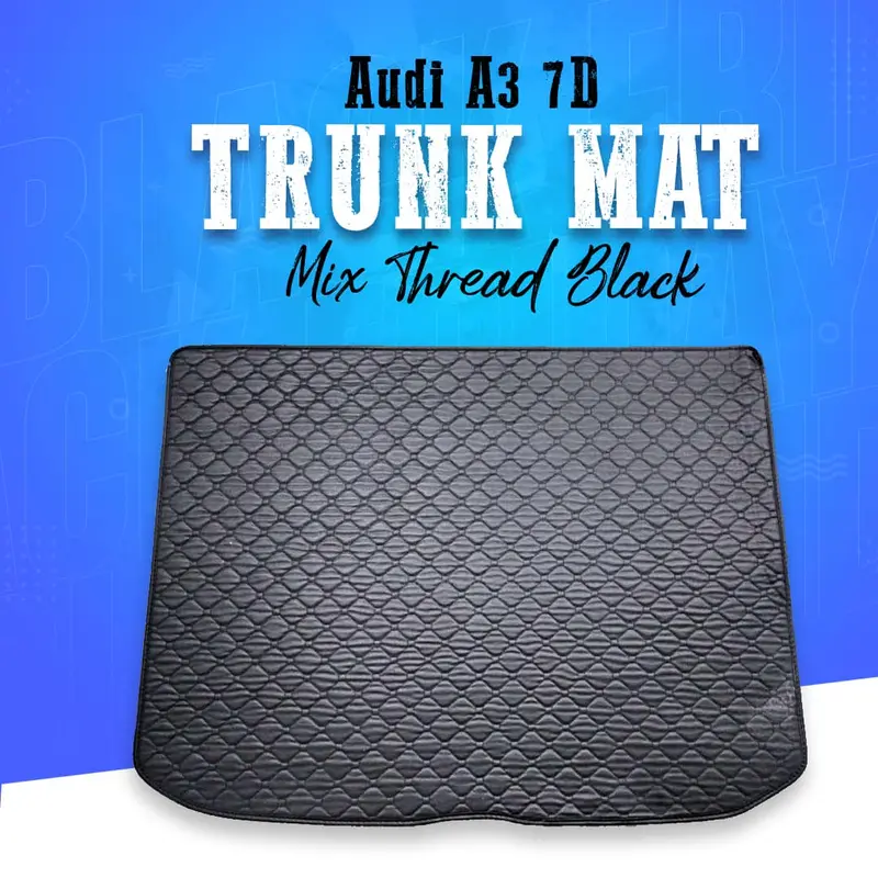 Audi A3 7D Trunk Mat Mix Thread Black 2012 - 2021 - Cargo Boot Liner Diggi Protection Tray Cover 1