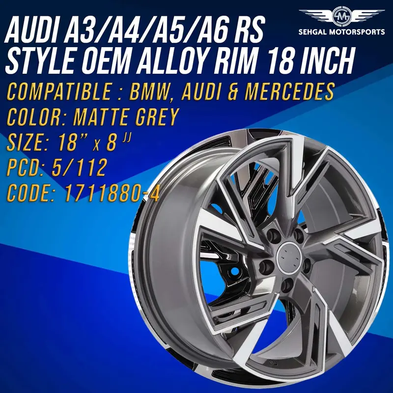 Audi A3/A4/A5/A6 Rs Style Oem Alloy Rim 18 Inch (1711880-4) 2
