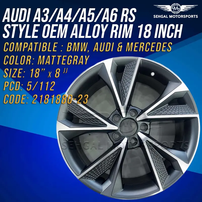 Audi A3/A4/A5/A6 Rs Style Oem Alloy Rim 18 Inch (2181880-23) 2