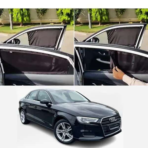 Audi A3 Custom Fit Retractable Curtains 1