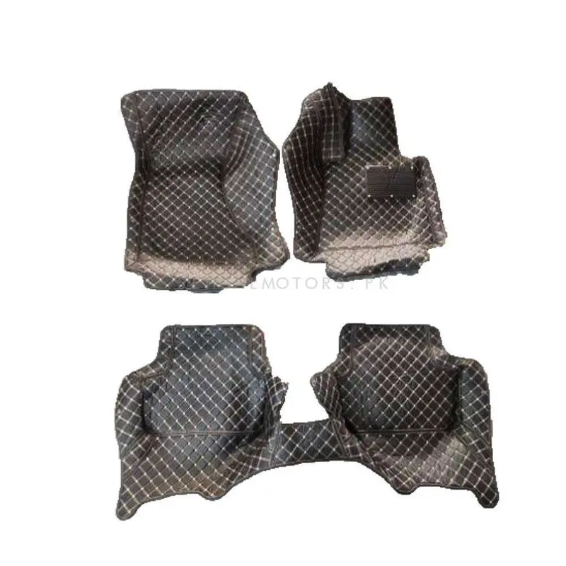 Audi A4 7D Luxury Floor Mats - Black - 3 Pcs Set 2006 - 2012 2
