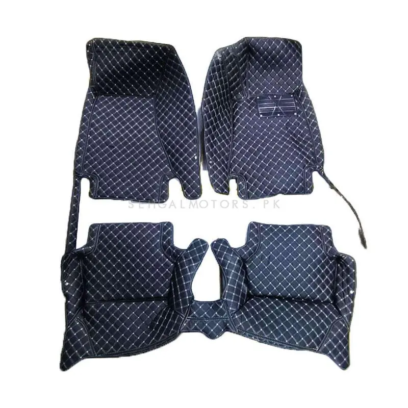 Audi A4 7D Luxury Floor Mats - Black - 3 Pcs Set 2016 - 2021 2