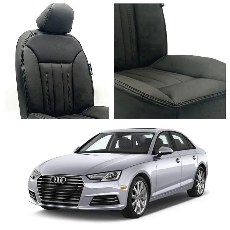 Audi A4 Audi Design Black Seat Covers 2021-2024 1