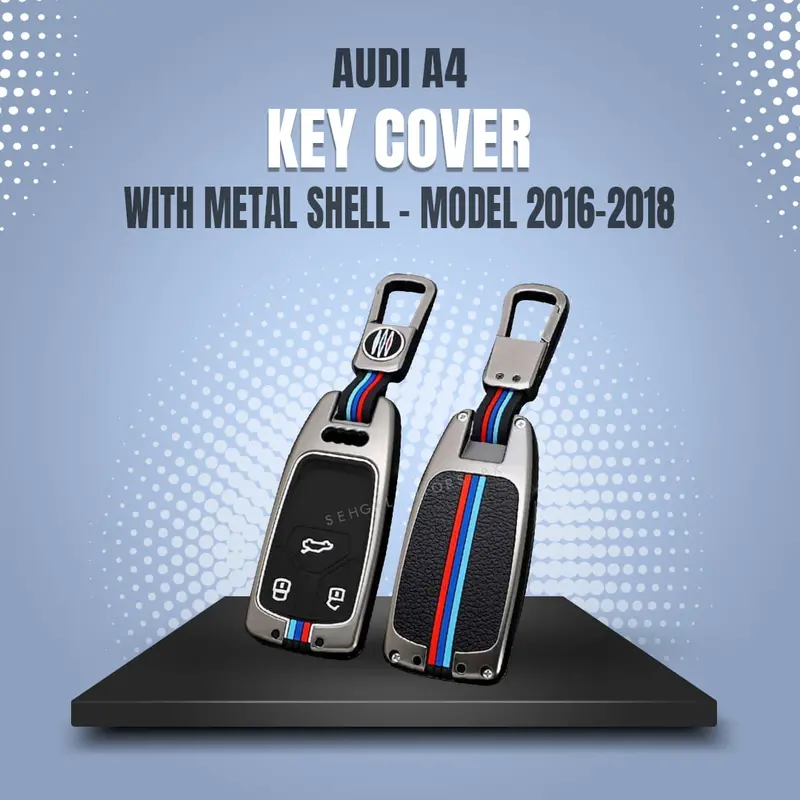 Audi A4 Key Cover Metal Key Shell Case Cover 2016 - 2018 1
