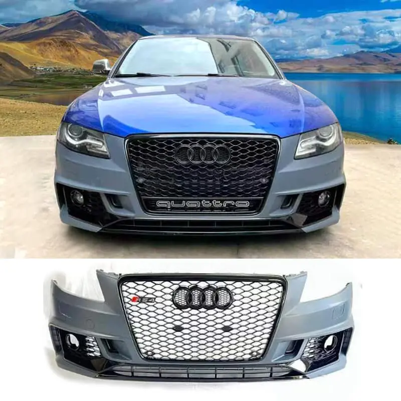 Audi A4 Rs4 Front Bumper With Grill And Back Bumper Diffuser 2021-2024 1
