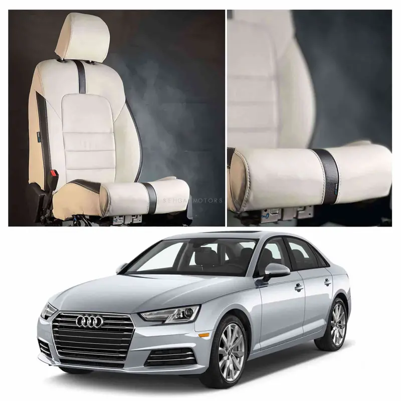 Audi A4 Type R Beige Black Seat Covers 2021 - 2025 1