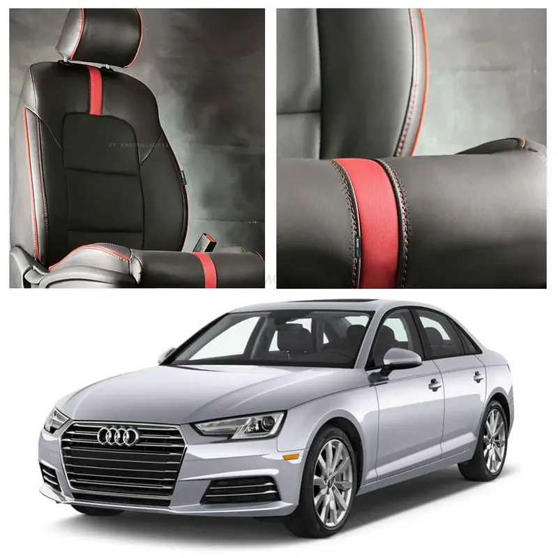 Audi A4 Type R Black Red Seat Covers 2021 - 2025 1