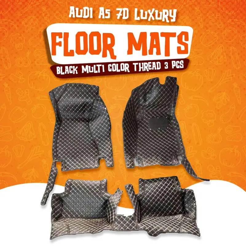 Audi A5 7D Luxury Floor Mats - Black - 3 Pcs Set 2017 - 2021 1