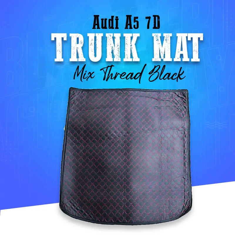 Audi A5 7D Trunk Mat Mix Thread Black 2017 - 2021 - Cargo Boot Liner Diggi Protection Tray Cover 1