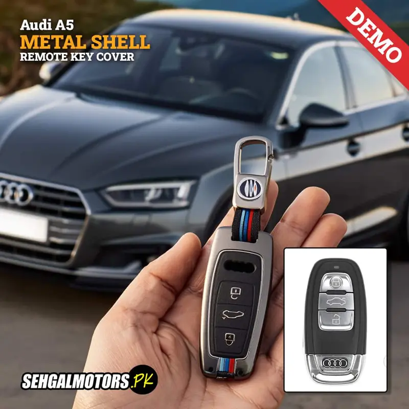 Audi A5 Metal Key Shell Case Cover 2017 - 2021 1