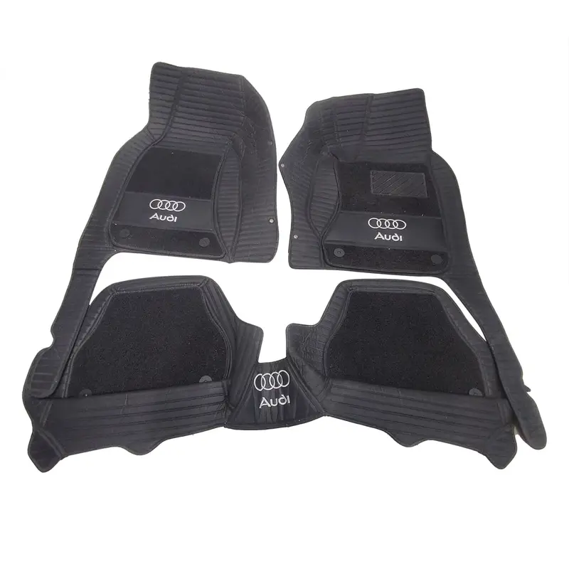 Audi A6 10D Lining Floor Mats - Mix Thread Black 2011 - 2021 - Mix Thread 3 Pcs 2