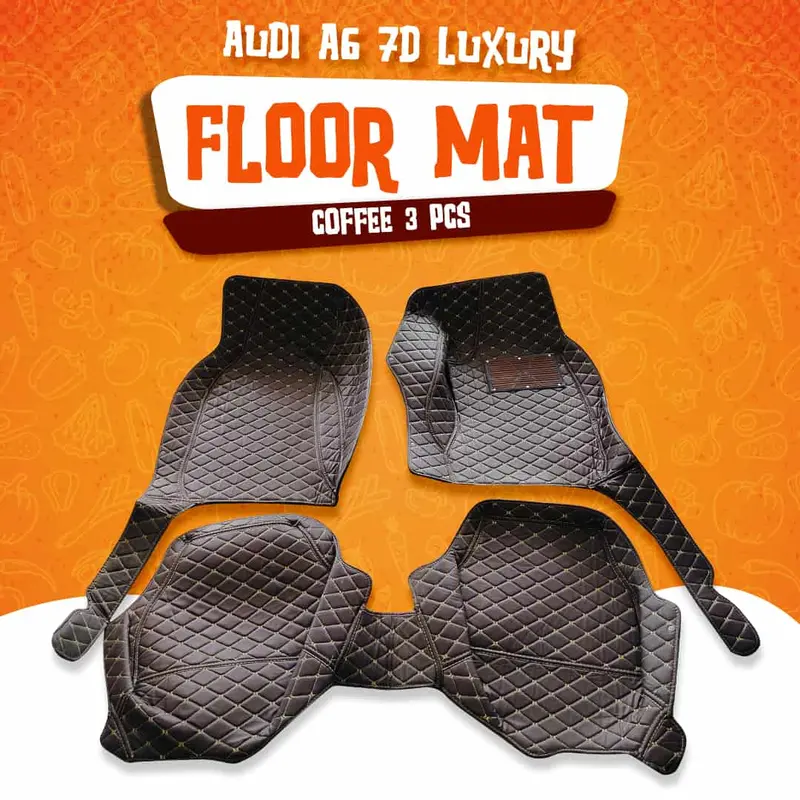 Audi A6 7D Luxury Floor Mats - Coffee - 3 Pcs Set 2011 - 2021 1