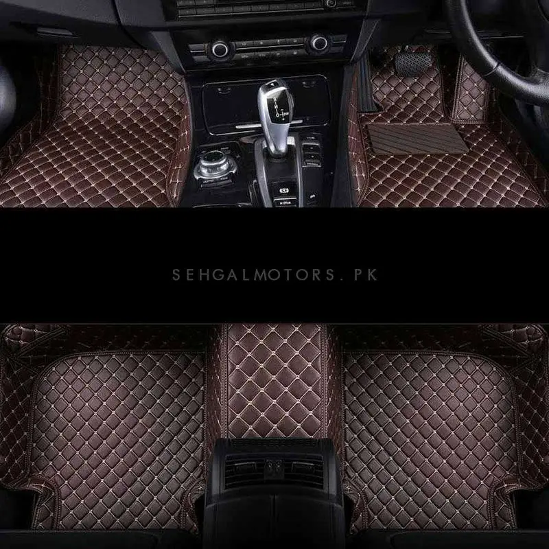 Audi A6 7D Luxury Floor Mats - Coffee - 3 Pcs Set 2011 - 2021 2