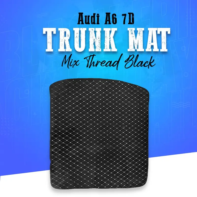 Audi A6 7D Trunk Mat Mix Thread Black 2011 - 2021 - Cargo Boot Liner Diggi Protection Tray Cover 1